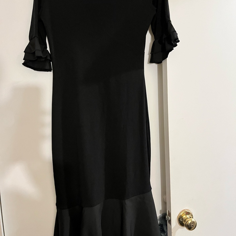 Black ruffle dress